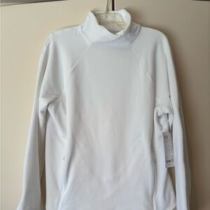 Athleta Women's White Mock Neck Sweatshirt